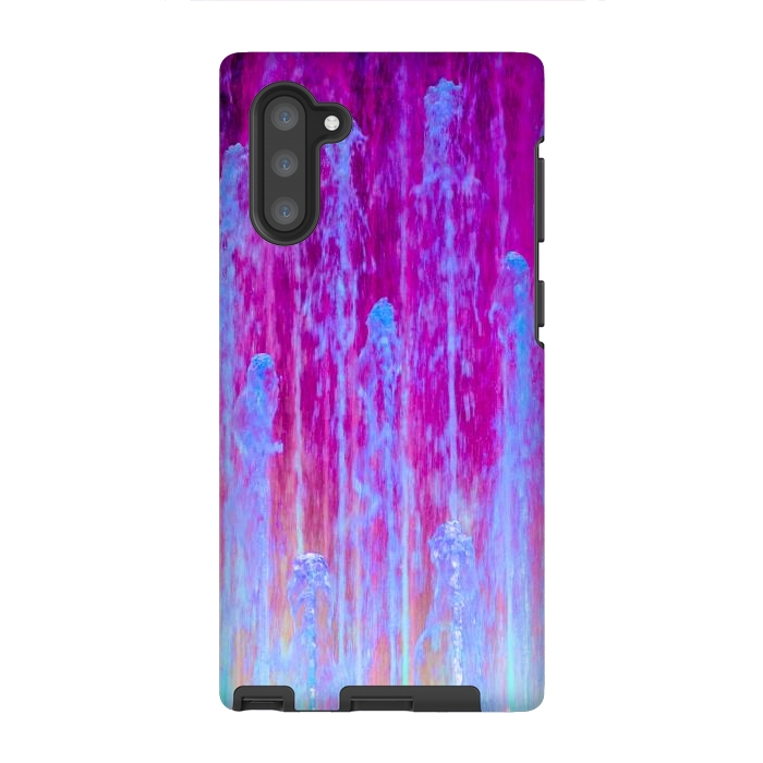 Galaxy Note 10 StrongFit Pink blue abstract  by Winston