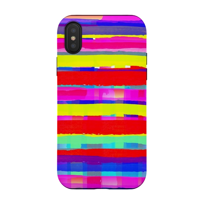 iPhone Xs / X StrongFit Multicolor watercolour style design by Josie
