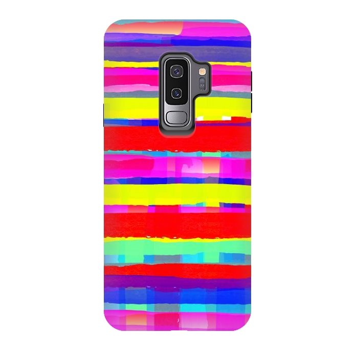Galaxy S9 plus StrongFit Multicolor watercolour style design by Josie