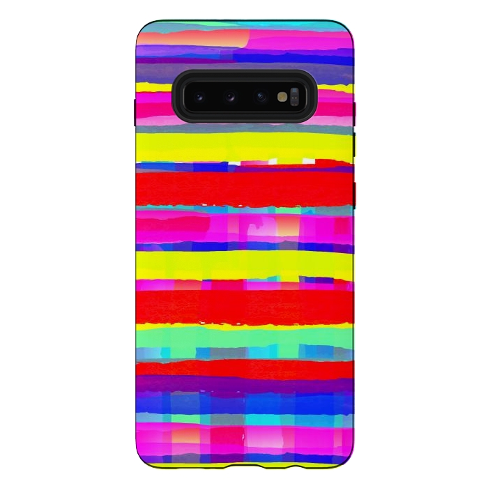 Galaxy S10 plus StrongFit Multicolor watercolour style design by Josie