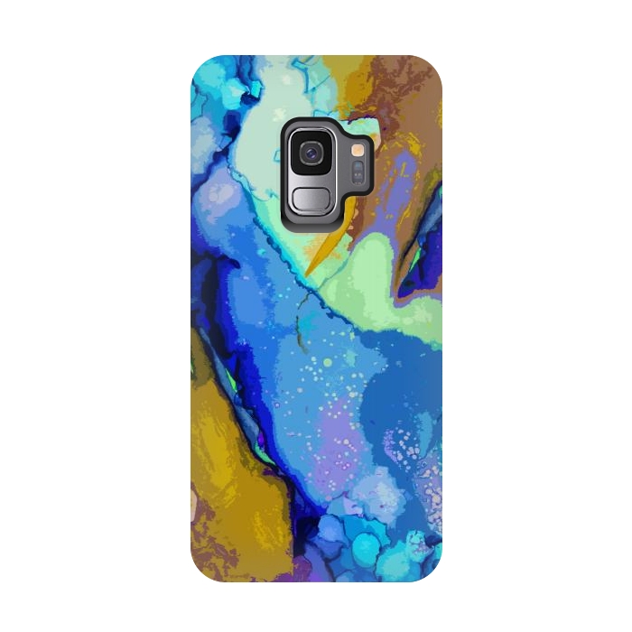 Galaxy S9 StrongFit Blue beachy abstract art by Josie