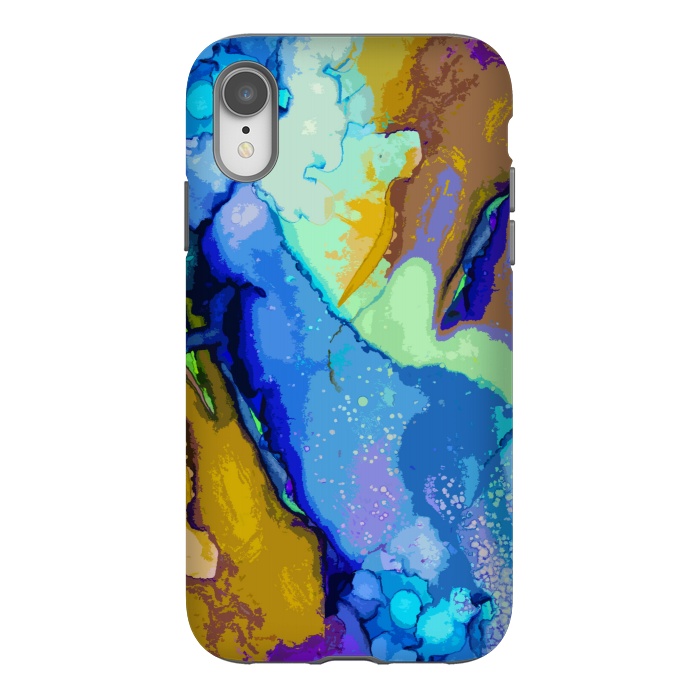 iPhone Xr StrongFit Blue beachy abstract art by Josie