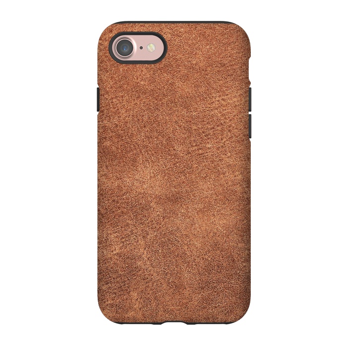 iPhone 7 StrongFit Brown leather texture  by Winston