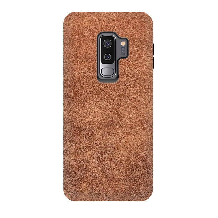 Galaxy S9 plus StrongFit Brown leather texture  by Winston