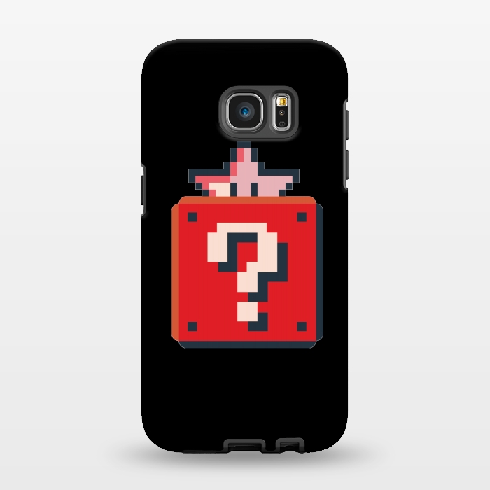 Galaxy S7 EDGE StrongFit Pixelated Mario Star by Winston
