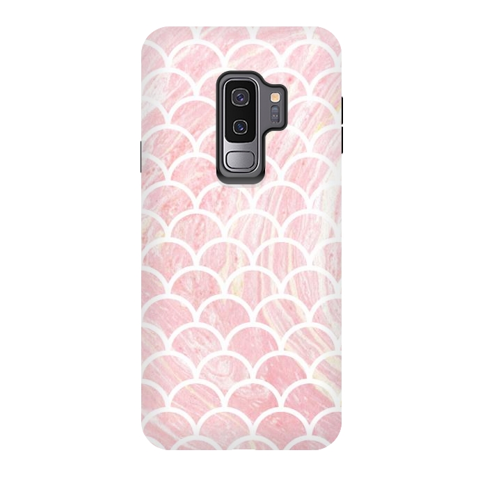 Galaxy S9 plus StrongFit Pink marble by Julia Badeeva