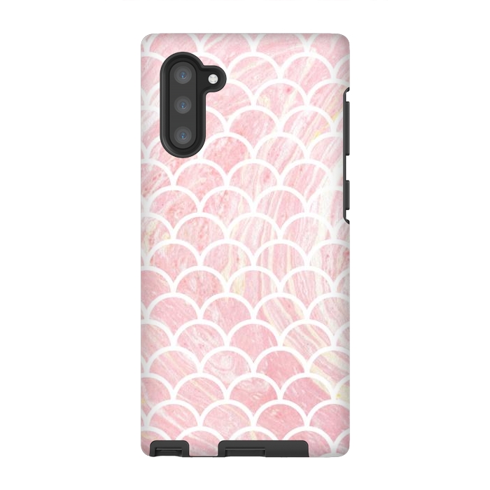 Galaxy Note 10 StrongFit Pink marble by Julia Badeeva
