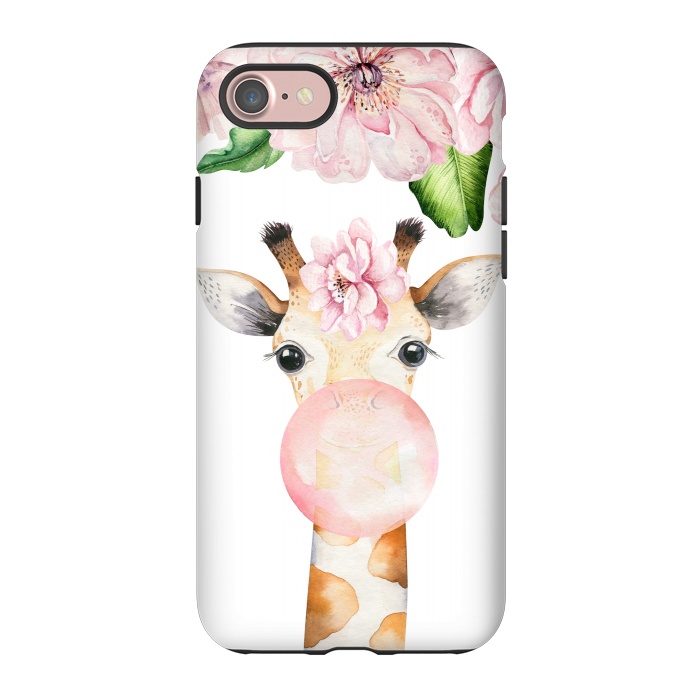 iPhone 7 StrongFit Flower Giraffe With Chewing gum by  Utart
