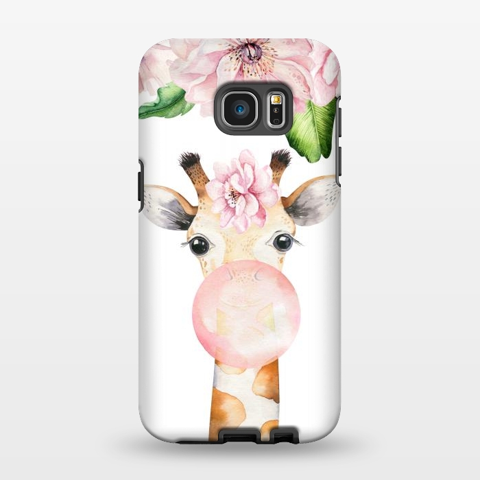 Galaxy S7 EDGE StrongFit Flower Giraffe With Chewing gum by  Utart