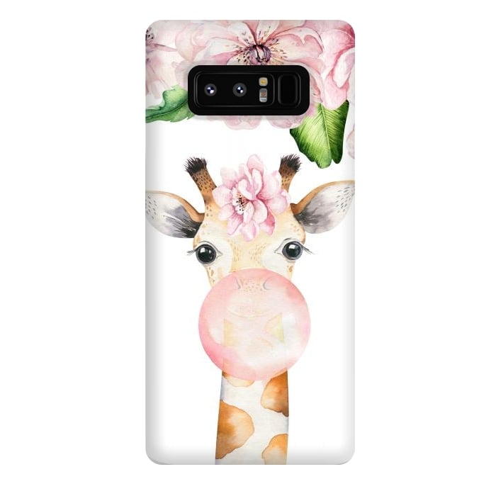 Galaxy Note 8 StrongFit Flower Giraffe With Chewing gum by  Utart