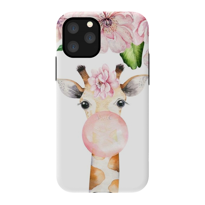 iPhone 11 Pro StrongFit Flower Giraffe With Chewing gum by  Utart