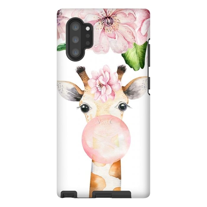 Galaxy Note 10 plus StrongFit Flower Giraffe With Chewing gum by  Utart