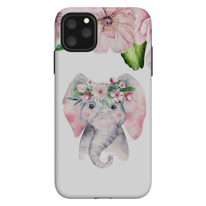 iPhone 11 Pro Max StrongFit Flower Elephant by  Utart