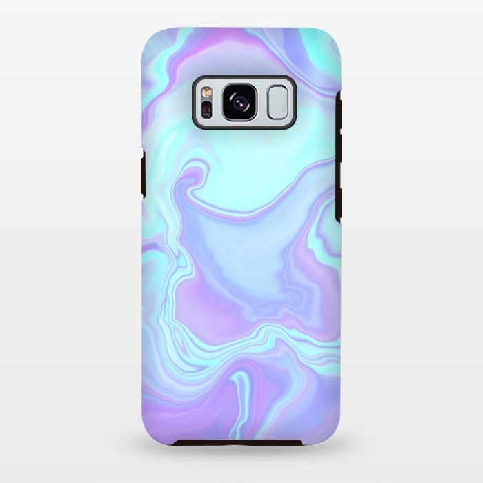Galaxy S8 plus StrongFit turquoise and purple marble art by Jms