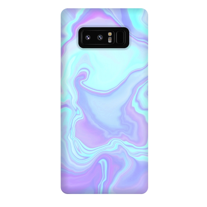Galaxy Note 8 StrongFit turquoise and purple marble art by Jms