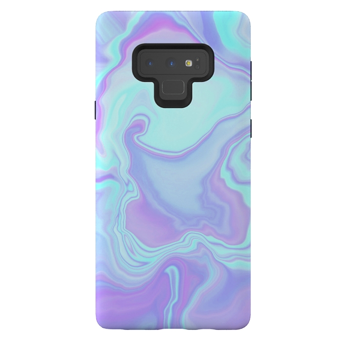 Galaxy Note 9 StrongFit turquoise and purple marble art by Jms