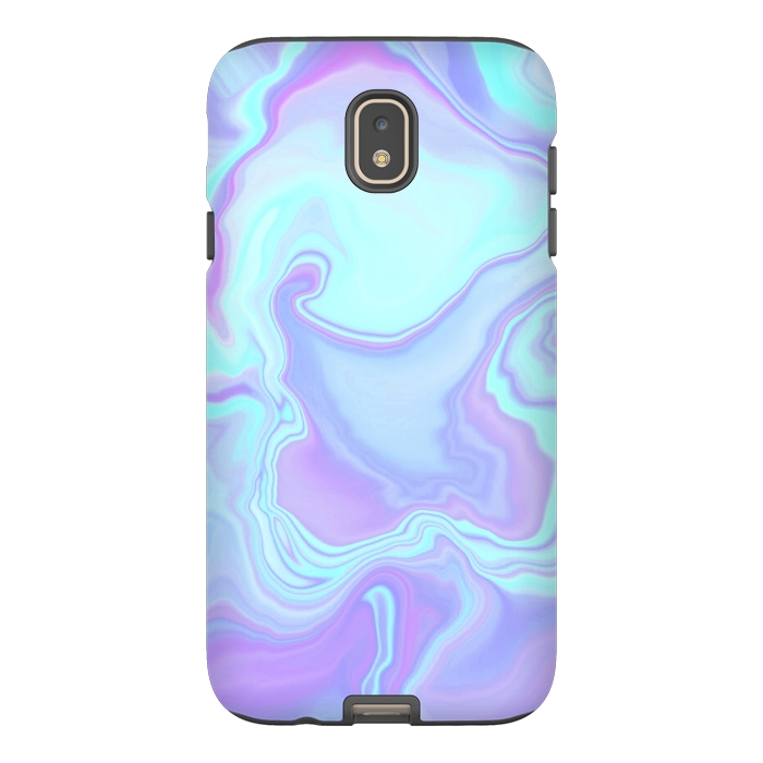 Galaxy J7 StrongFit turquoise and purple marble art by Jms