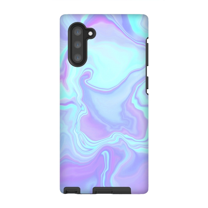 Galaxy Note 10 StrongFit turquoise and purple marble art by Jms