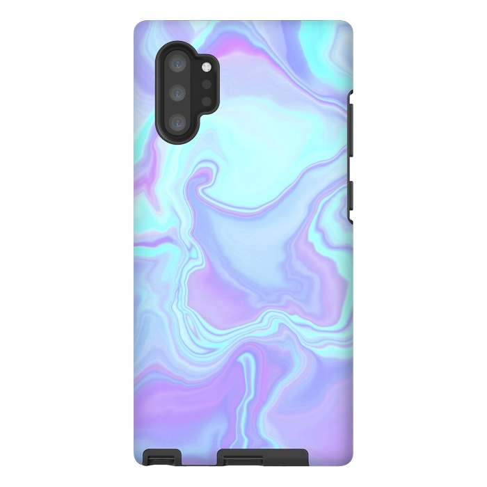 Galaxy Note 10 plus StrongFit turquoise and purple marble art by Jms
