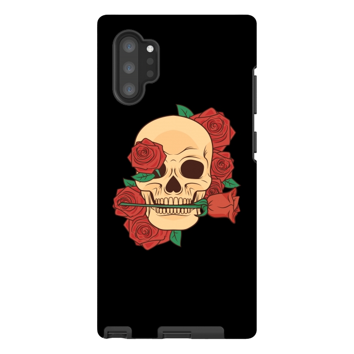 Galaxy Note 10 plus StrongFit RED ROSE SKULL BABY by MALLIKA