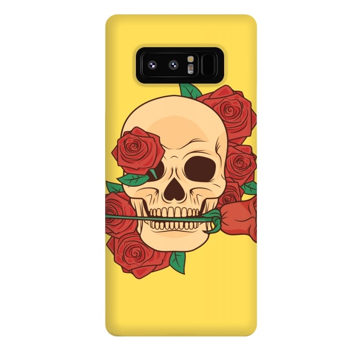 Galaxy Note 8 StrongFit RED ROSE SKULL BABY by MALLIKA