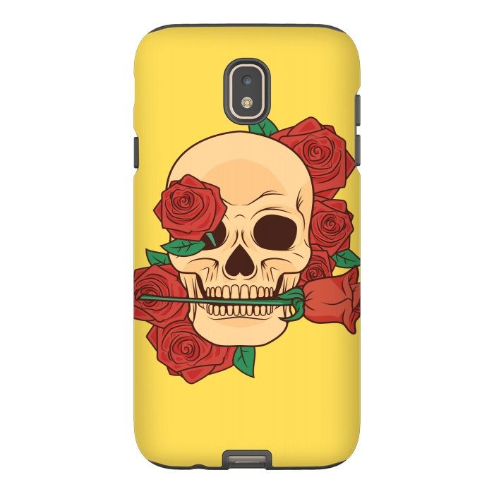 Galaxy J7 StrongFit RED ROSE SKULL BABY by MALLIKA