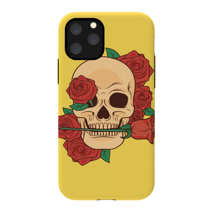 iPhone 11 Pro StrongFit RED ROSE SKULL BABY by MALLIKA