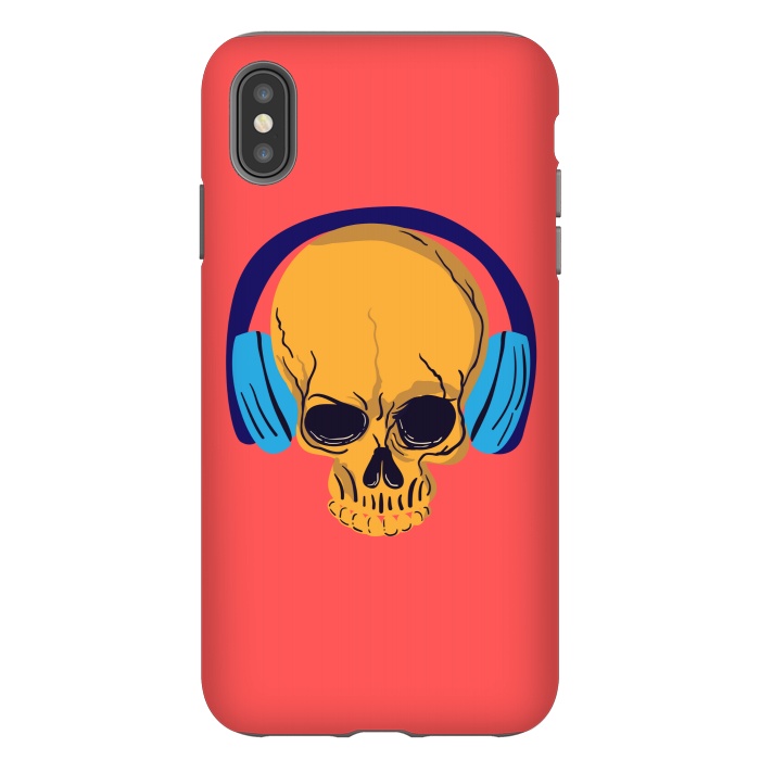 iPhone Xs Max StrongFit headphone skull by MALLIKA