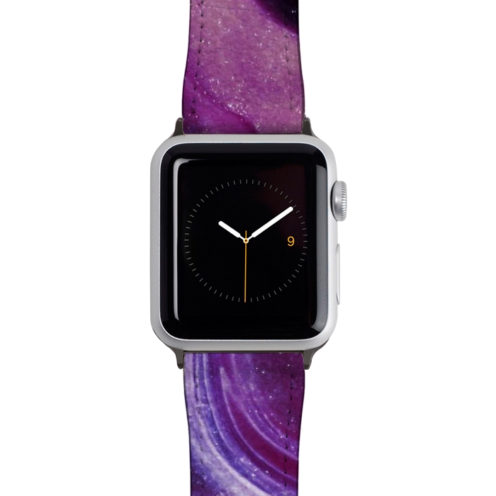 Watch 42mm / 44mm Strap PU leather Abstract purple  by Winston