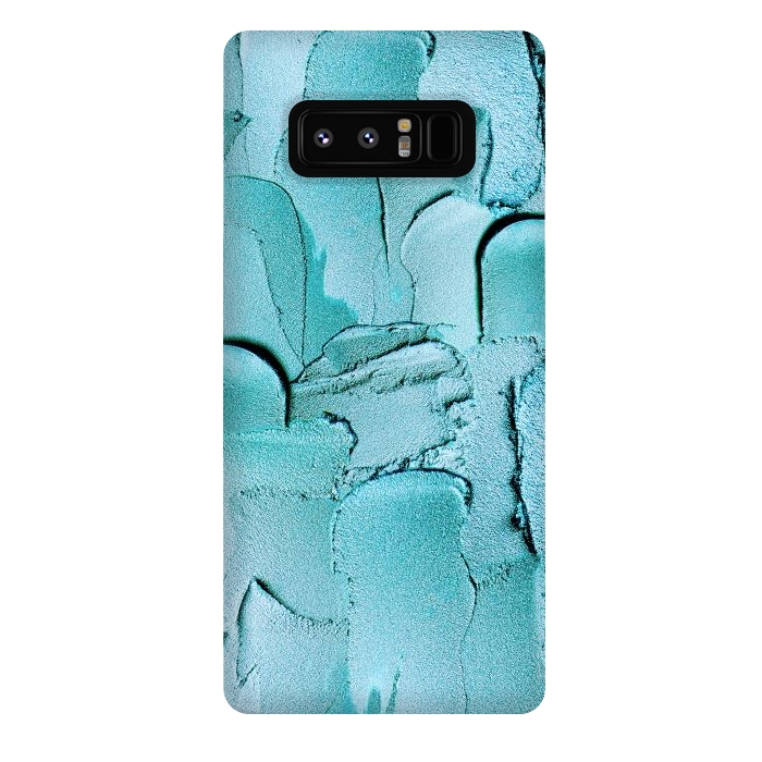 Galaxy Note 8 StrongFit Blue Acrylic Brush Strokes by  Utart