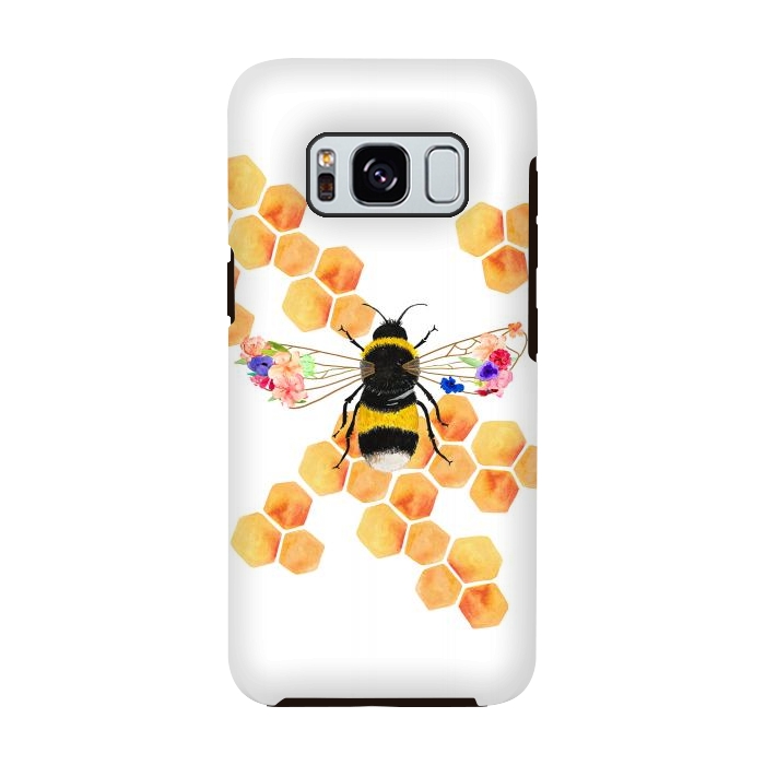 Galaxy S8 StrongFit Floral Honeycomb  by Amaya Brydon