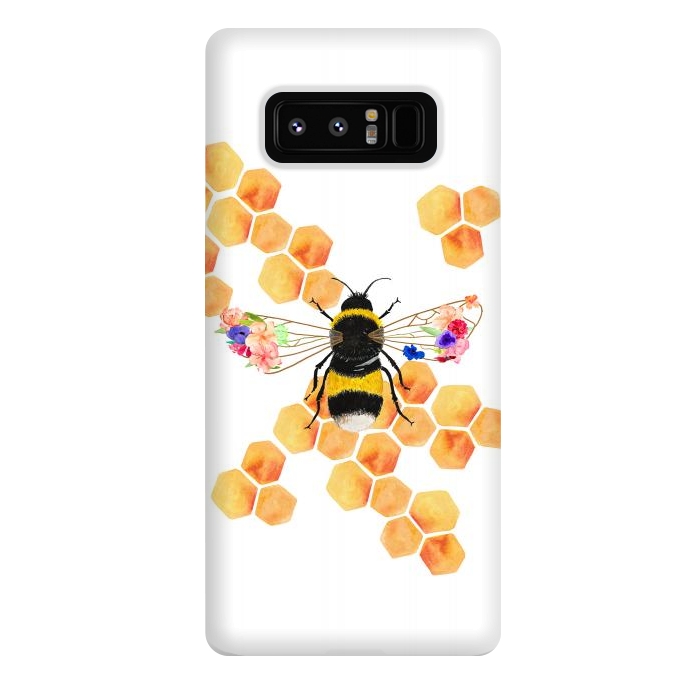 Galaxy Note 8 StrongFit Floral Honeycomb  by Amaya Brydon