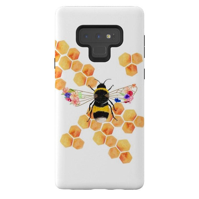 Galaxy Note 9 StrongFit Floral Honeycomb  by Amaya Brydon