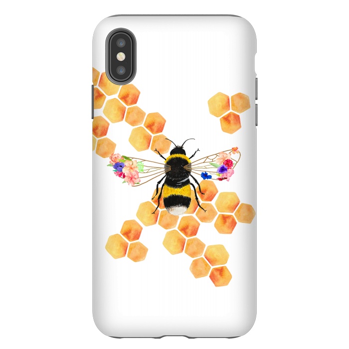 iPhone Xs Max StrongFit Floral Honeycomb  by Amaya Brydon