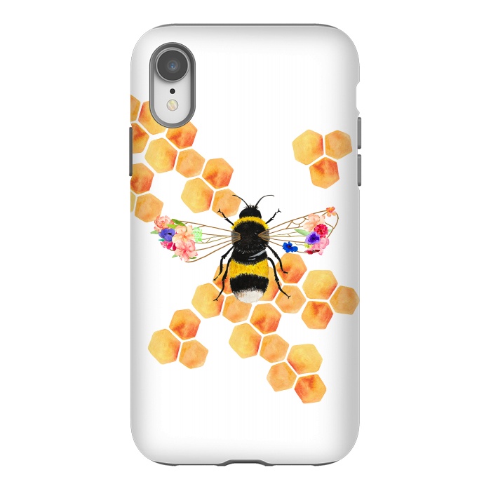 iPhone Xr StrongFit Floral Honeycomb  by Amaya Brydon