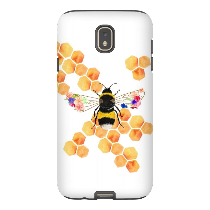 Galaxy J7 StrongFit Floral Honeycomb  by Amaya Brydon