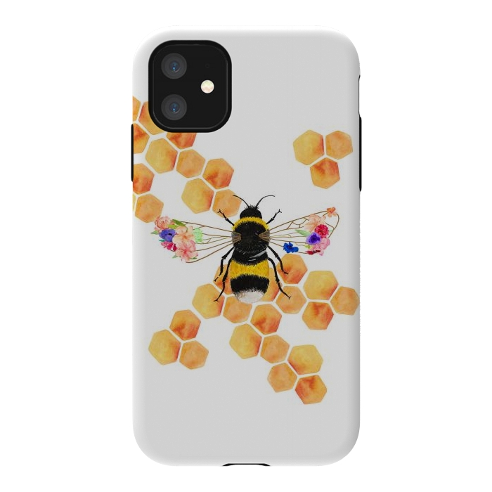 iPhone 11 StrongFit Floral Honeycomb  by Amaya Brydon