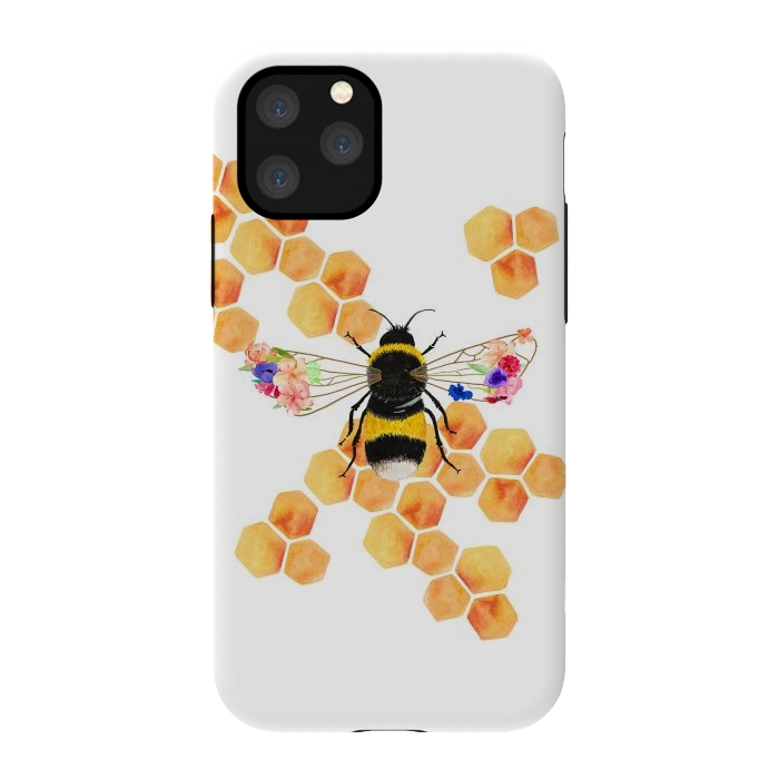 iPhone 11 Pro StrongFit Floral Honeycomb  by Amaya Brydon