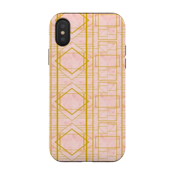 iPhone Xs / X StrongFit Art Deco Blush by Uma Prabhakar Gokhale