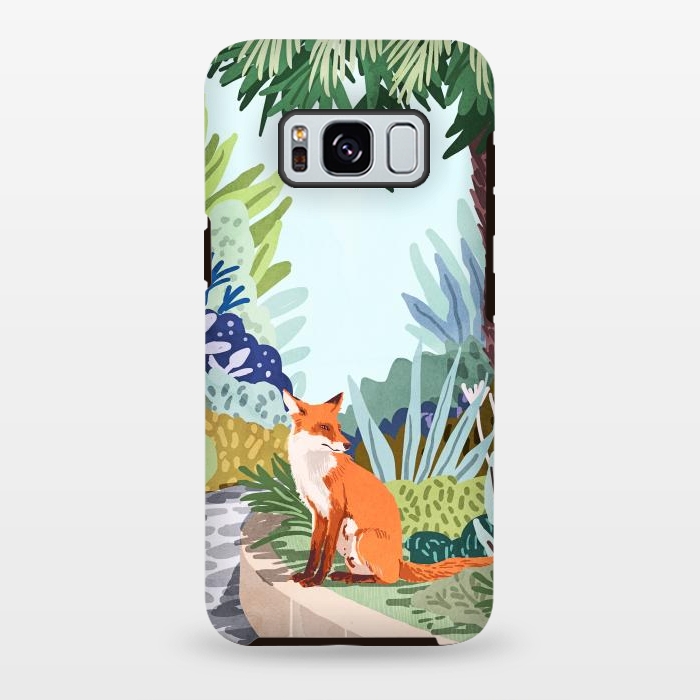 Galaxy S8 plus StrongFit Fox in The Garden | Animals Wildlife Botanical Nature Painting | Boho Colorful Jungle Illustration by Uma Prabhakar Gokhale