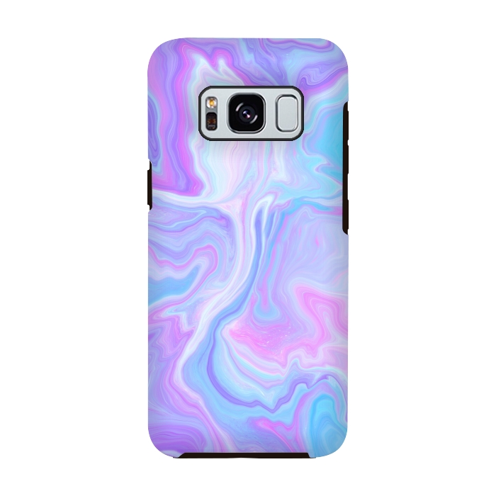 Galaxy S8 StrongFit Blue pink purple marble by Jms