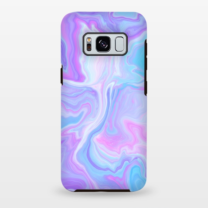 Galaxy S8 plus StrongFit Blue pink purple marble by Jms