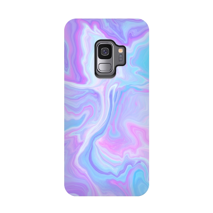 Galaxy S9 StrongFit Blue pink purple marble by Jms