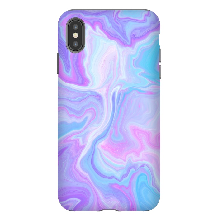 iPhone Xs Max StrongFit Blue pink purple marble by Jms