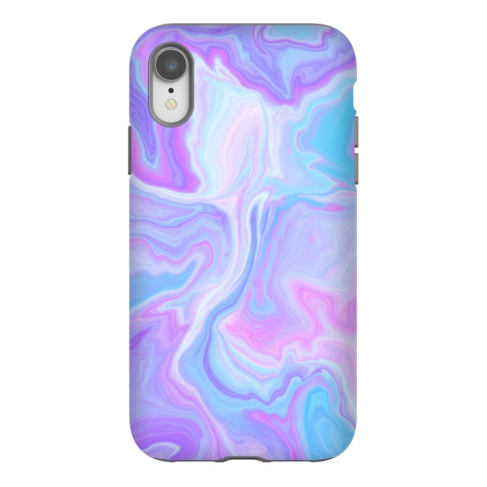 iPhone Xr StrongFit Blue pink purple marble by Jms