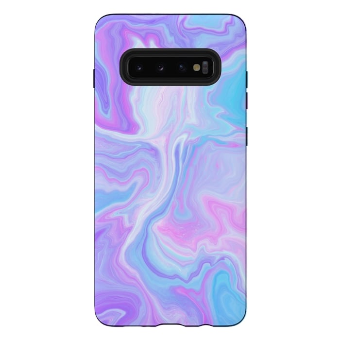 Galaxy S10 plus StrongFit Blue pink purple marble by Jms