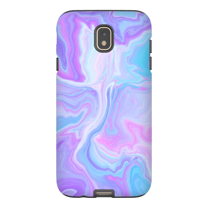 Galaxy J7 StrongFit Blue pink purple marble by Jms