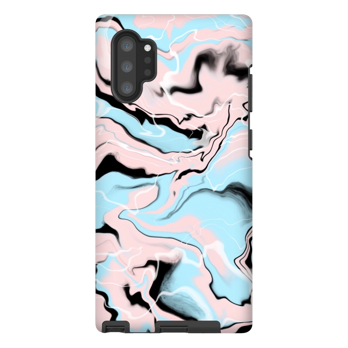 Galaxy Note 10 plus StrongFit Marble blue peach by Jms