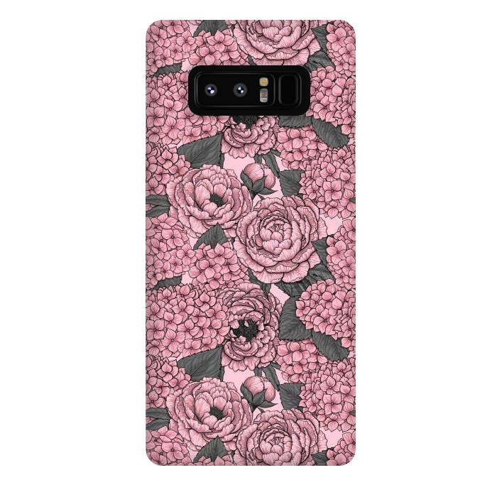 Galaxy Note 8 StrongFit Peony and hydrangea in pink by Katerina Kirilova