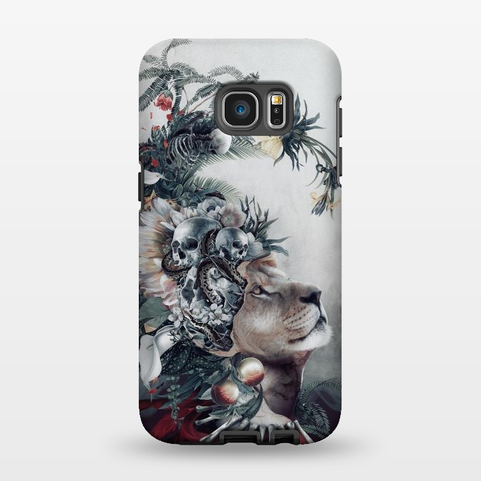 Galaxy S7 EDGE StrongFit Lion and Skulls by Riza Peker